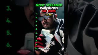 Most Streamed RAP SONGS Of 2025