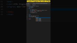 Create Progress Bar with HTML || #shorts #youtubeshorts #html