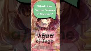 🌟 How do you say "Water" in Spanish? 💧