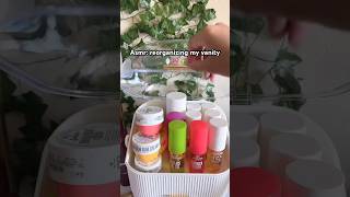 ASMR reorganizing my skincare vanity#skincare #asmr #organization #viralbeauty #preppygrwm #preppy