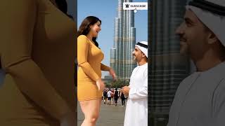 When Royal Heights Meet: Tall Queen & The Sheikh at Burj Khalifa 👑✨🇦🇪 #DubaiMoments #shortsfeed #fyp