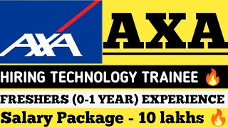 Axa Off Campus Drive 2022 Hiring for Technology Trainee
