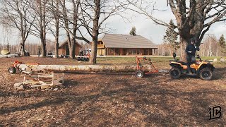 ATV LOG HAULER in action