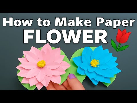 Easy Lotus Making with Paper #flowermaking #homedecor #diycrafts #sonascreativecorner
