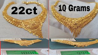 22ct Hallmark 10 Grams Gold Necklace Designs With Price |@Tanishajewellers