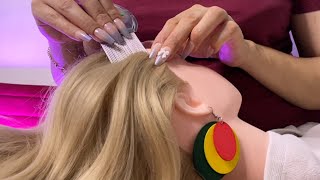 ASMR Hair Massage & Hair Treatment & Hair Care (Gentle Sounds٫Inaudible Whispers ) #asmr #haircare p