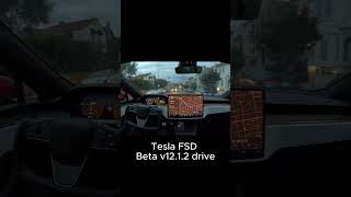 Tesla FSD Beta v12.1.2 drive - looks really smooth #tesla #fsdv12 #selfdriving