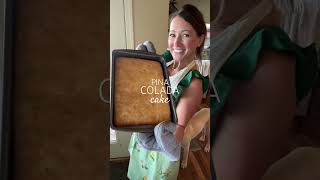 PINA COLADA CAKE - full printable recipe on Fantabulosity.com