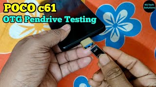 POCO c61 OTG setting Usb Pendrive testing 2025.