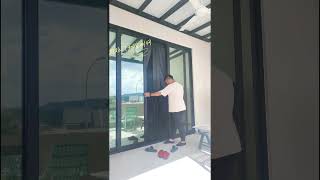 【二合一 推拉式金刚网】节省空间，防盗防蚊虫 stainless steel mesh netting, glass sliding door