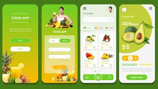 ✅ How to Create E-commerce Food Delivery App in Adobe XD | App UI/UX Design