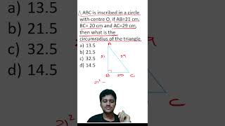 The circumradius of a right angled triangle is half of its hypotenuse.
