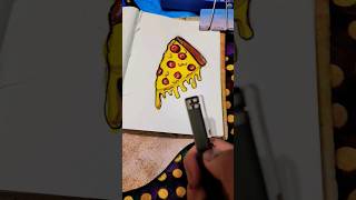 How to make a, DIY Sticker! #art #pizza #diysticker #sticker #pizzaart #drawing