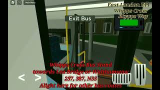 Custom route 387 | Lea Bridge - Lea Valley Campsite | Roblox L&E Route Visual + Diversion
