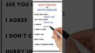 Basic English vs. Native English #englishvocabulary #improveyourenglish #nativeenglish