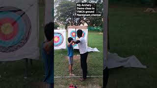 My archery demo class in #YMCA archery Academy #nandanam #YMCA #chennai #shorts #YouTube shorts