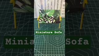 Miniature Sofa (green) #diy #handmade #dollhouse