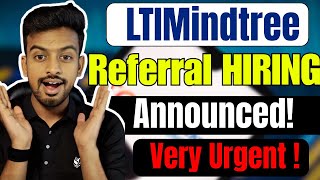 Finally LTIMindtree Referral Hiring Announced ! OFF Campus Drive For 2025 Batch | Fresher Jobs