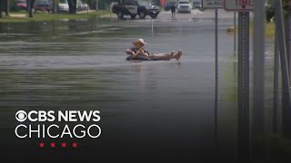 Heavy rain floods southwest suburbs