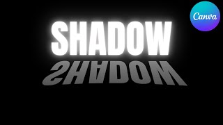 how to make text shadow effect in canva tutorial