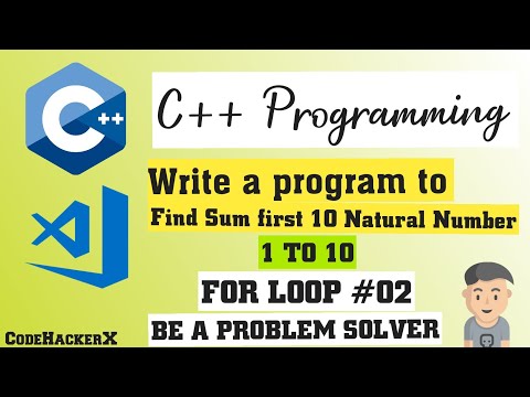 Write a program to find sum of first 10 natural numbers in C++