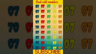 find odd number 70 Hardest #quiz #puzzle #maths #short #viralpuzzle