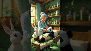 Rabbit rescued a Poor Panda Cub  #shorts