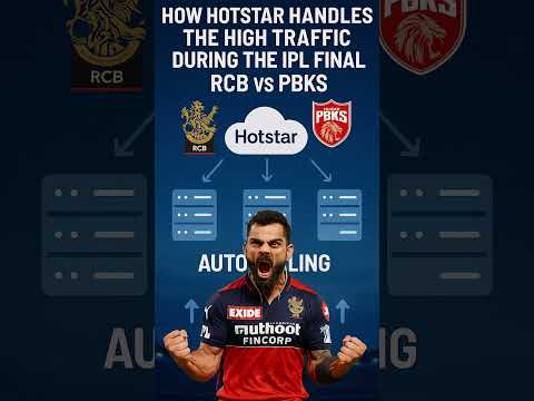 How Hotstar Scales Instantly During IPL Final – RCB vs PBKS Explained! 🔥#ipl #cloud #shorts #trend