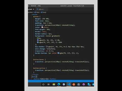 Button Styles in HTML using CSS |Part 5🤝🔔|#html #css #javascript