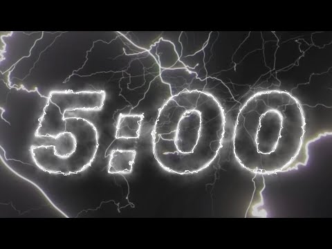 ⚡ 5 Minute CRAZY Lightning Countdown Timer ⚡⏳ (4K)