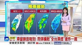 【玉蘭氣象報報】過完端午要變天! 鋒面襲台"雨彈連炸一週"│中視晨間氣象 20250602