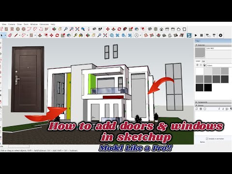 Sketchup Tutorial - Adding Doors And Windows |Secrets Revealed!