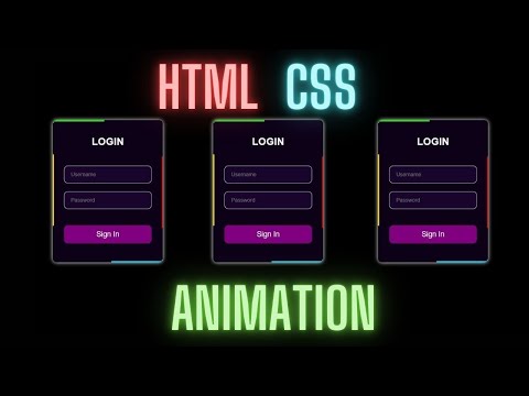 Animated Login Form  | animation login form using only HTML& CSS |Login form in Hindi