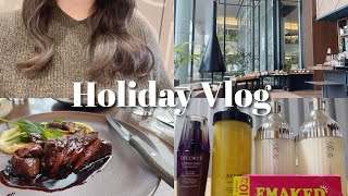 【vlog】貴重な長期休みを満喫する社会人OL🕊️｜購入品（Refa、アテニア、DECORTE）｜今年の目標☀️｜ビュッフェランチ🍽️