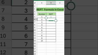 REPT Formula in Excel | #excel #shorts