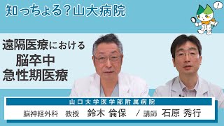 「遠隔医療における脳卒中急性期医療」/ 脳神経外科  教授　鈴木倫保、講師　石原秀行