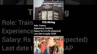 TCS Hiring Freshers