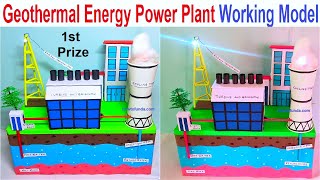 geothermal energy power plant working model science project for exhibition | howtofunda