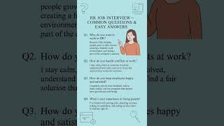 #interview Common HR Q&A #careertips #shortvideo #shorts  #viralshort#hr#careertips