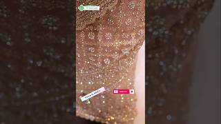 SKU: ARNG-4030 "The Pastel Peach" Premium Designer Saree||Net||Crystals||Zari Embroidery