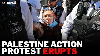 42 arrested at London Palestine Action protest as demonstrators carried into vans