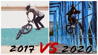 Brad Simms 2017 vs 2020 tricks compilation bmx