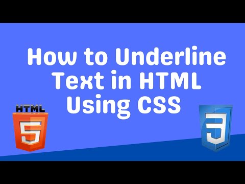 How to underline text in HTML using CSS