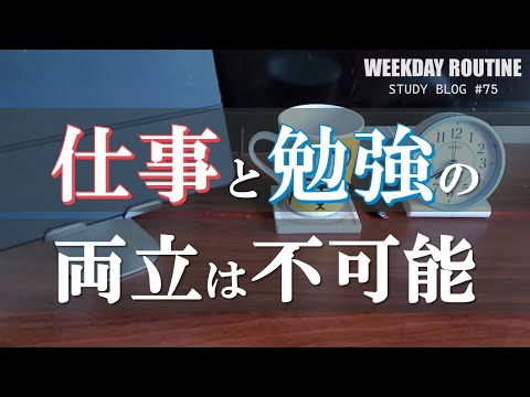 仕事と勉強を両立できない社会人【Vlog #75】