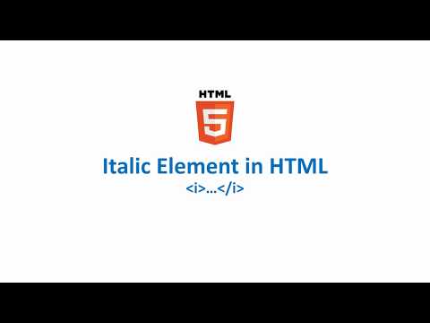 Italic Element in HTML
