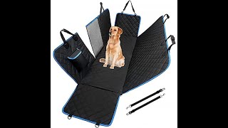 Dog Car Seat Cover Hammock 100% Waterproof with mesh viewing window Dog Hammock for Car Back seat