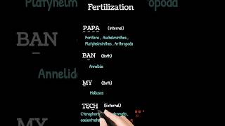 easy trick to learn fertilisation of animal kingdom phylum class 11th #neet #youtubeshorts #shorts
