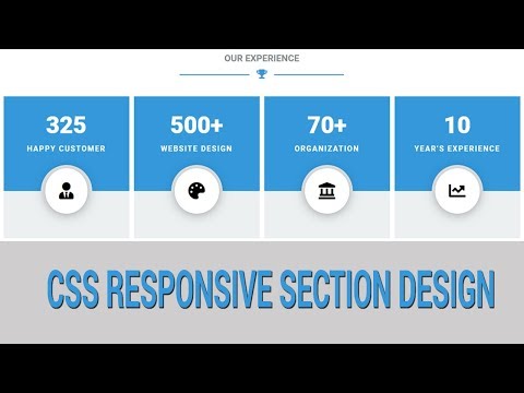 Responsive Our Experience Section Design - Using CSS Flex Property
