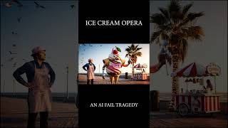 Ice Cream Opera 🍦🌞 An AI Fail Tragedy #aifail #aivideo #ai #opera  #icecream #sun #fyp #veo3