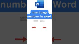 How to INSERT Page Numbers in Microsoft Word  #wordtutorial #wordtips